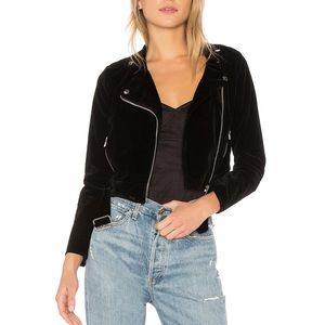 Superdown Malaya Velvet Moto Jacket Size S